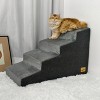 Artloge 3/4/5 Steps Pet Dog Stairs Sofa Side Dog Steps with Non-Slip Base & High Density Foam for Small Cat Puppy Disability Pet Aid - 2 of 4