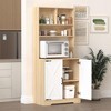 ORRD Freestanding Kitchen Pantry Cabinet, 2-Door 3-Tier Storage Cupboard with Shelves - 2 of 4