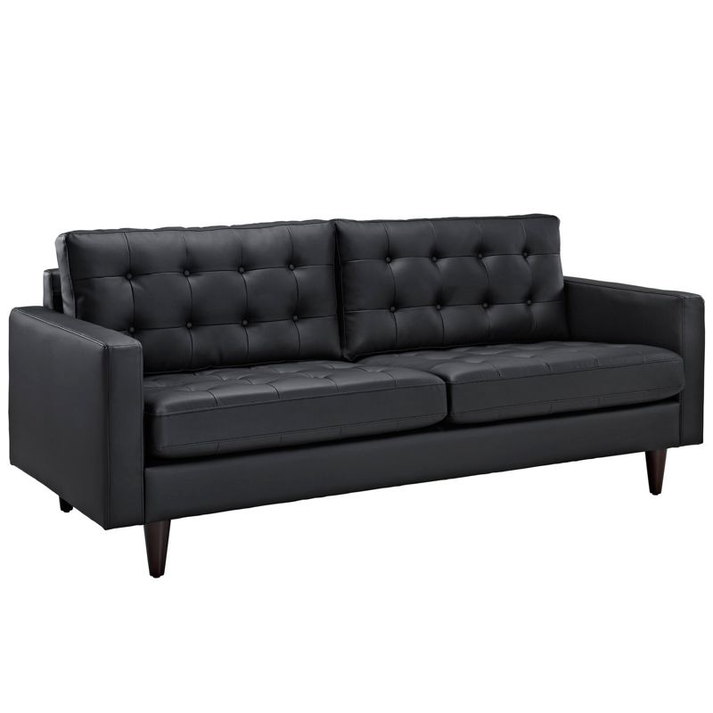 Empress Bonded Leather Sofa Black - Modway, 1 of 6