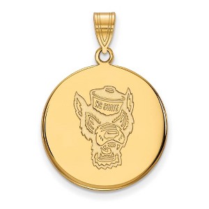 Black Bow Jewelry 14k Yellow Gold North Carolina State Wolfpack NCAA Large Pendant - 1 of 3