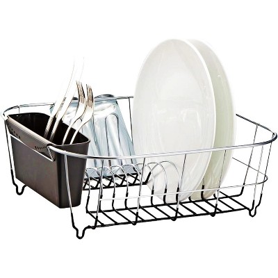Attop Deluxe Chrome-Plated Steel Small Dish Drainers (Black)