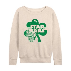 Women's - Star Wars - St. Patricks Day Clover Lightweight French Terry Slouchy - 1 of 4