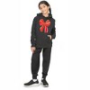 Everyday Kids Christmas Collection Festive Red & Gold Bow Girls Pullover Hoodie – Holiday Sweatshirt - Black - 2 of 2