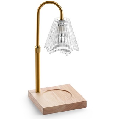 Fortune Candy Flameless Fragrant Candle Melter, Adjustment Knob, Dimmer & Timer, Wooden Base