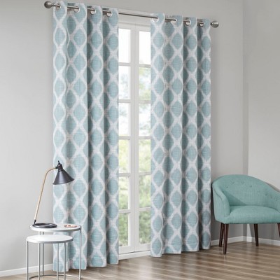 Grungis 50x84 Inch Polyester Printed Ikat Blackout Curtain Panels for Living Room,Bedroom