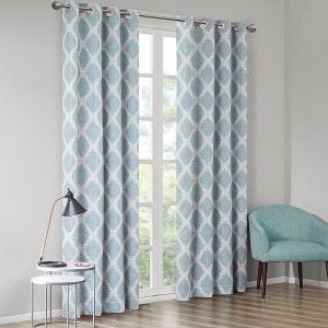 Grungis 50x84 Inch Polyester Printed Ikat Blackout Curtain Panels for Living Room,Bedroom - 1 of 4