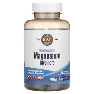 KAL High Absorption Magnesium Glycinate, 90 Softgels (105 mg per Softgel) - 1 of 2