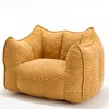 47" Single Bean Bag Chair, Comfy Fireside Chair with Foam Filler, Floor Sofa Chair with Armrest,  Accent Lounge Chair for Living Room Bedroom - 4 of 4