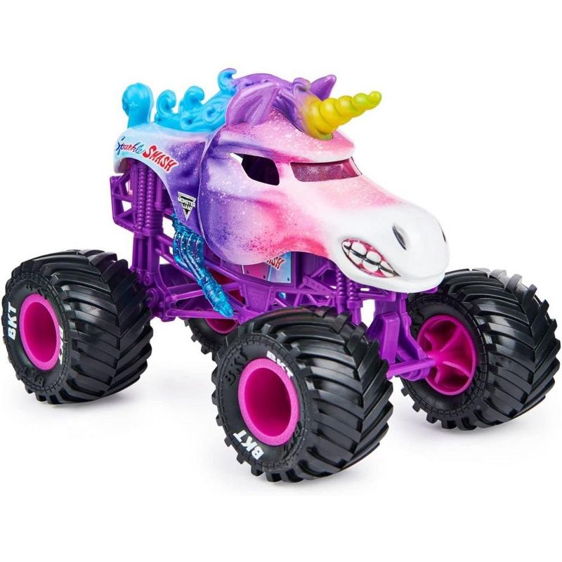 Monster Jam, Official Sparkle Smash Monster Truck, Collector Die-Cast Vehicle, 1:24 Scale, 2 of 4