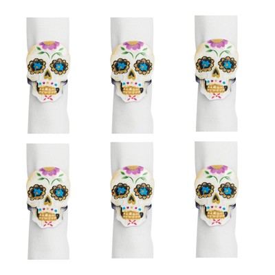 Gallerie II Sugar Skull Napkin Ring Set of 6