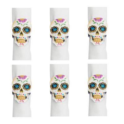 Gallerie II Sugar Skull Napkin Ring Set of 6