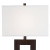 360 Lighting Marshall 30 1/4" Tall Open Window Large Modern End Table Lamps Set of 2 Brown Bronze Finish White Shade Living Room Bedroom Bedside - 4 of 4
