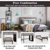 Infans Twin Over Twin Loft Bunk Bed Wood w/Bookcase Guardrail Ladder Kids Bedroom - 2 of 4