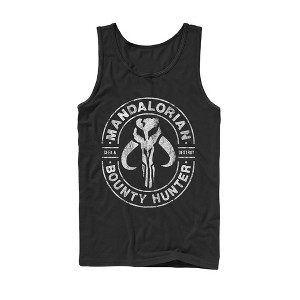 Men's Star Wars The Mandalorian Seek & Destroy Stamp Tank Top - 1 of 4