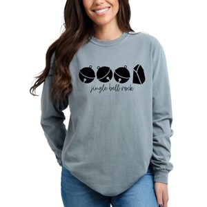 Jingle Bell Rock Icons - Womens Garment Dyed Long Sleeve - 1 of 3