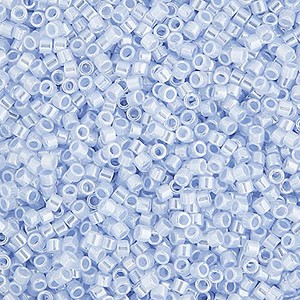 John Bead Miyuki Delica Bead 11/0 (50g) RD Light Crystal Sapphire Ceylon Lined-Dyed DB0257 - 1 of 1
