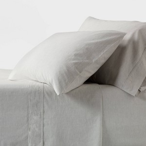 250 Thread Count Organic Percale Sheet Set - Threshold™ - 1 of 4