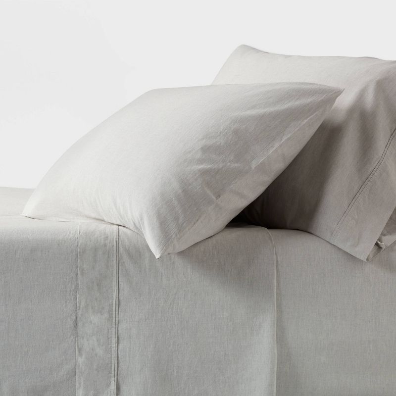 250 Thread Count Organic Percale Sheet Set - Threshold™, 1 of 6