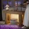 Aheaplus 63'' Farmhouse Console Table with Power Outlets and Light, Wood Narrow Entryway Table - 3 of 4