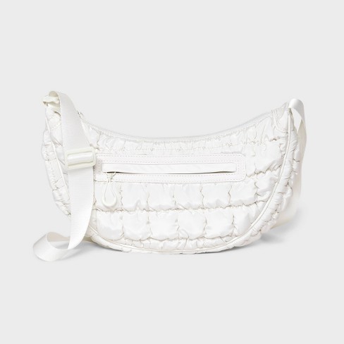 White and outlet silver crossbody bag