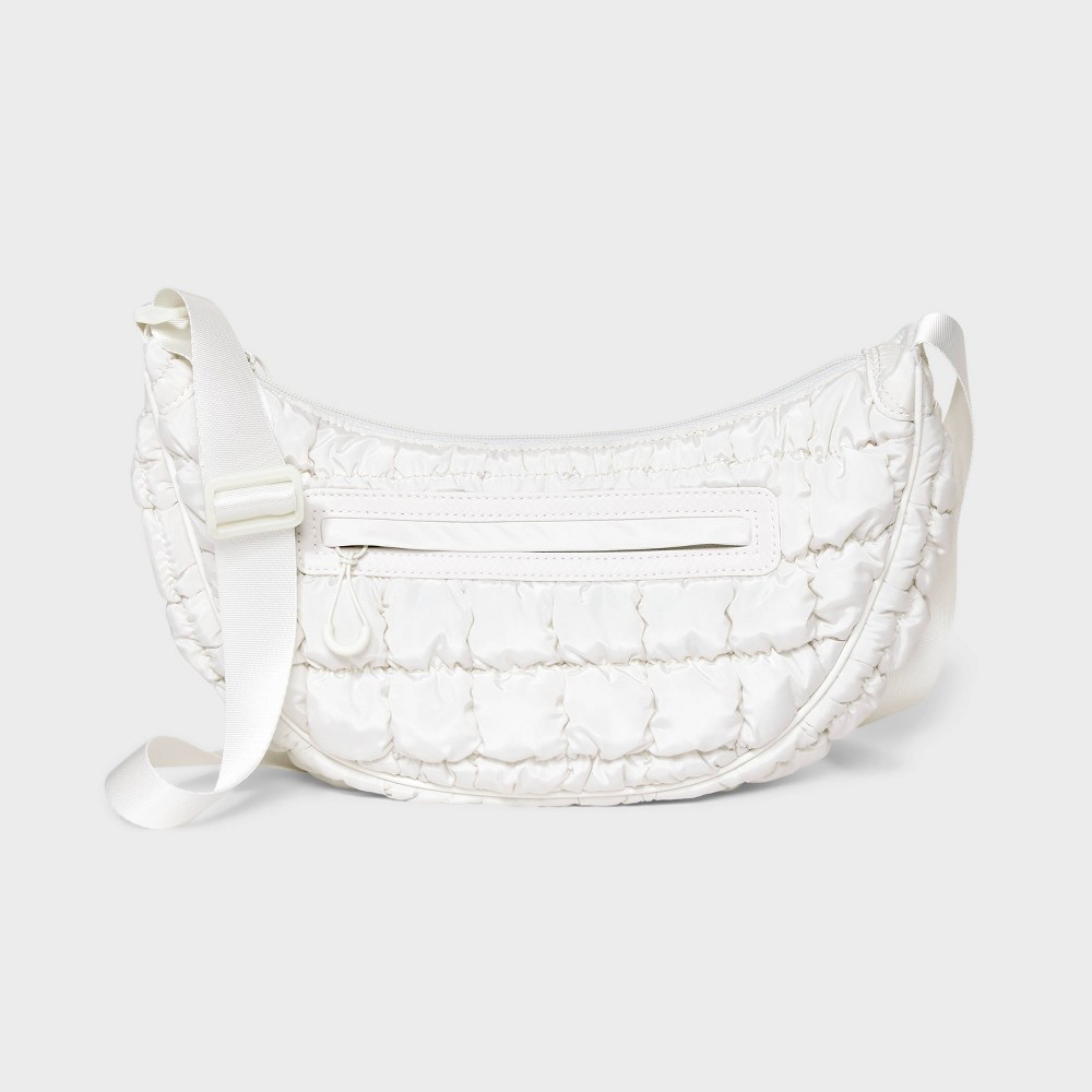 Photos - Travel Accessory Half Moon Crossbody Bag - Wild Fable™ Off-White