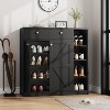 GustoWave Shoe Storage Cabinet with Doors and Drawers, 42'' Tall Shoe Cabinet with 3 Adjustable Shelves, 4-Tier Shoes Rack Organizer Cabinet - 3 of 4