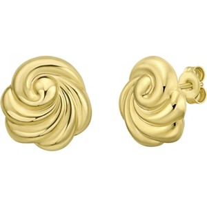 14k Yellow Gold 13mm Swirl Knot Stud Earrings - 1 of 4