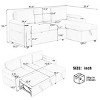L-Shaped Sofa Bed with Reversible Chaise, Sofa with Pull-Out Sleepers and Storage Drawers, Chenille Sofa with Plywood Frame-Coolbibila - 4 of 4
