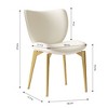 ORRD Set of 2 Dining Chairs, Modern PU Leather Side Chairs with Gold-Plated Legs for Kitchen & Dining Room, Elegant Accent - 2 of 4
