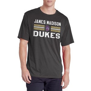 Men's James Madison University Men's Sport Active T-Shirt Jersey Stripe CollegiateBlack - 1 of 4