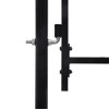 vidaXL Fence Gate Single Door with Arched Top Steel 39.4"x39.4" Black - 3 of 4