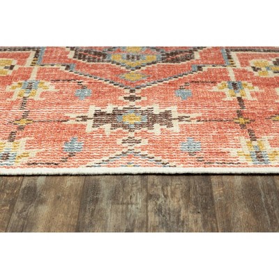 Ophelia Hand-Knotted Red Wool and Cotton Area Rug 2' x 3'