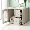 Mshliw 24" Wall Mounted Bathroom Vanity with Sink, Glass Door Cabinet, 2 Storage Drawers, Soft-Close Door for Small Spaces - 2 of 4