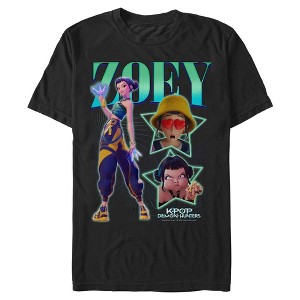 Mens KPop Demon Hunters Zoey Super Star Logo T Shirt - 1 of 4
