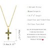 14K Gold Plated Cubic Zirconia Cross Necklace for Women Birthstone Dainty Jewelry Gift - 3 of 4