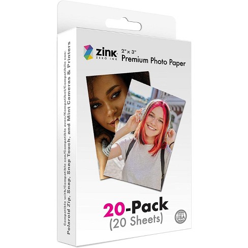 Zink 2x3 Premium Photo Paper (20 Pack) Compatible With Polaroid