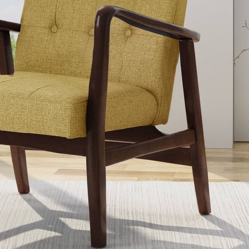 Marcola Mid Century Modern Upholstered Wood Framed Club Chair - Christopher Knight Home, 4 of 9