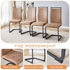 ModernLuxe 5/7 PCS Dining Set for 4/6, Modern Dining Table Set with Upholstered Dining Chairs, Brown+Black - 4 of 4