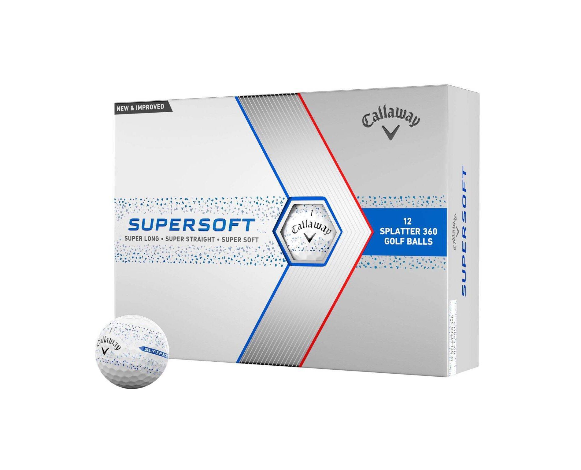 Callaway Supersoft Splatter Golf Balls - Blue
