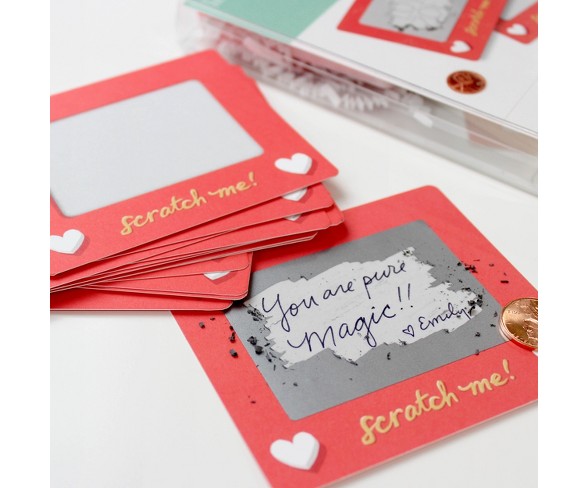 Scratch-Off Valentines Card Red - Inklings Paperie