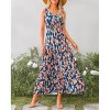 Clearlove Women Summer Dresses Casual Sleeveless Maxi Dresses Cute Floral Long Dress Wedding Guest Dress - 3 of 4