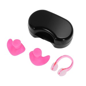 Unique Bargains Waterproof Ear Plugs Nose Clip 1 Set - 1 of 4