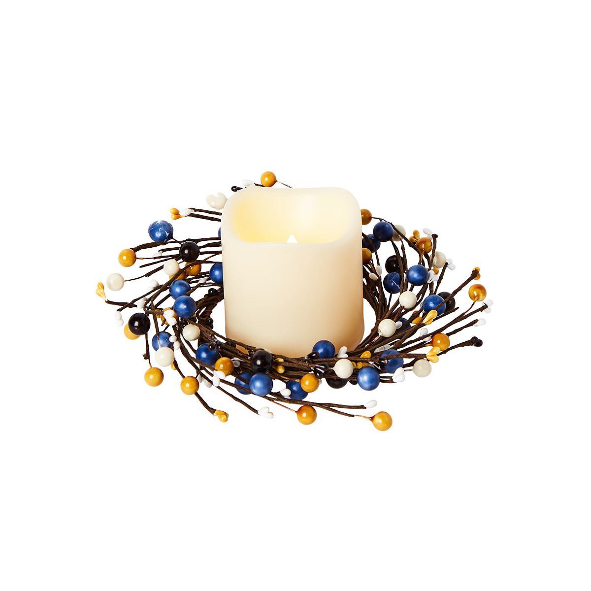 The Lakeside Collection Colorful Country Berry Wreath, Garland or LED Candle - - thumbnail 10