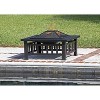 Fire Sense 62249 Fire Pit Stonemont Wood Burning Lightweight Portable Outdoor Firepit Backyard Fireplace For Camping Bonfire Included - Square - Black - 2 of 3