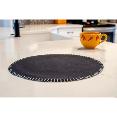 Lintex Linens 15" Round Placemat Elegant Stylish Oliver 100% Cotton  Set of 4