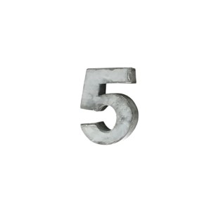 Slickblue Zinc House Numbers, Individual 0-9, Wall Numbers, Modern, Silver, 2.5"x2" Each - 1 of 3