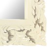 vidaXL Hand Carved Mirror White 19.7"x19.7" Solid Mango Wood - 4 of 4