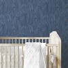RoomMates Swaying Fronds Peel and Stick Wallpaper Navy: Removable Vinyl, Self-Adhesive, Floral Botanical, 28.2 Sq Ft Coverage - 2 of 4