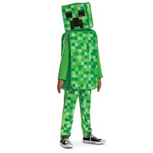 Mojang Synergies AB Kids' Minecraft Creeper Classic Costume Suit Green - 1 of 4