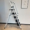 Racxily ladder, folding ladder stool, with anti slip wide pedals, steel ladder, with safety anti slip handle, lightweight 300 pound - 3 of 4